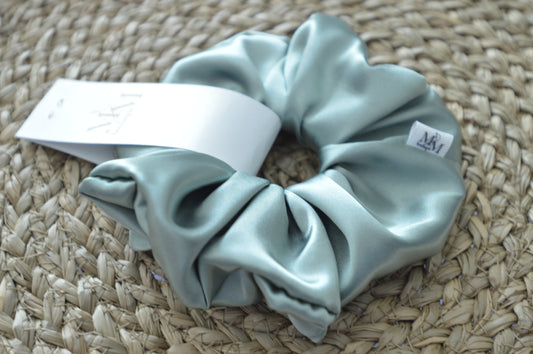 Silk Blue Scrunchie